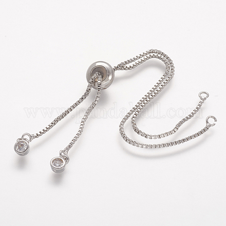 Rack Plating Brass Chain Bracelet Making X-KK-A142-017P-1