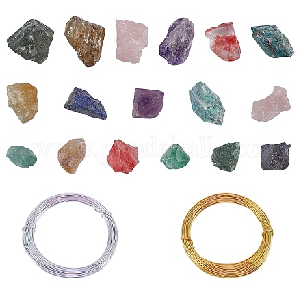 Kits de fabricación de joyas envueltos en alambre de diy DIY-PH0028-12-1