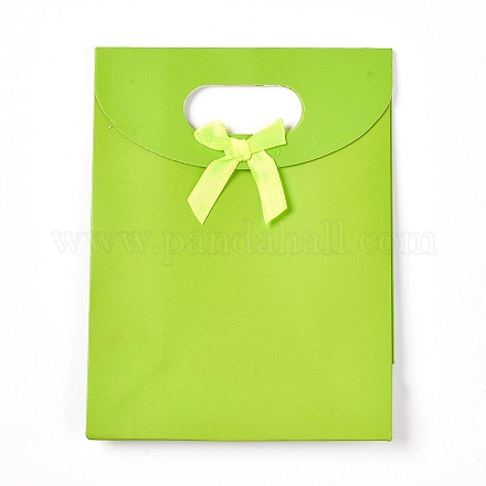 Sacchetti di carta regalo con design nastro bowknot CARB-TAC0001-01F-1