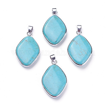 Synthetic Turquoise Pendants G-L497-06P-1