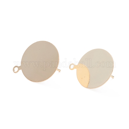 Rack Plating Brass Stud Earring Findings KK-F829-03B-G-1
