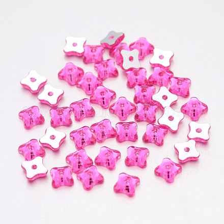 Faceted Square Taiwan Acrylic Rhinestone Beads ACRT-M09-10-02-1
