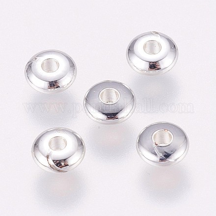 Perles d'espacement en laiton plaqué longue durée KK-K181-01S-1