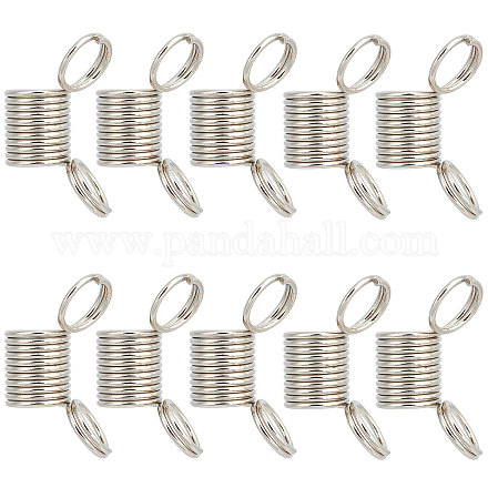 Sunnyclue 10 pièces 201 bouchons de perles en acier inoxydable TOOL-SC0001-49-1