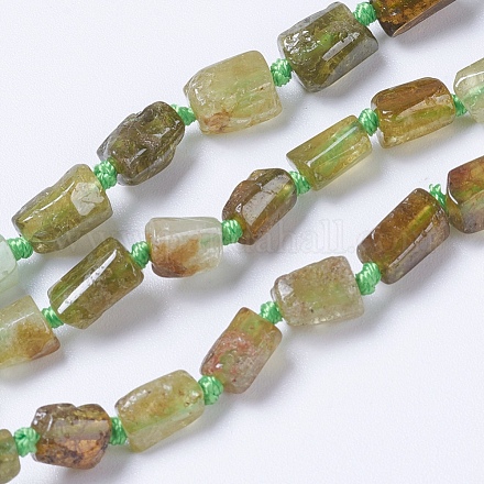Naturelles grenat vert brins de perles G-F568-177-1