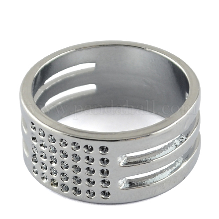 祝福のための漢字の亜鉛合金縫製指ぬきリング  指を保護すると強度を増加させるための  指カン  プラチナ  9x17mm TOOL-R026-05-1