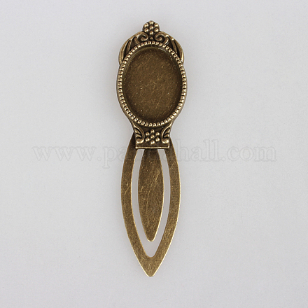 Bronze antique supports fer signet cabochon X-PALLOY-N0084-01AB-NF-1