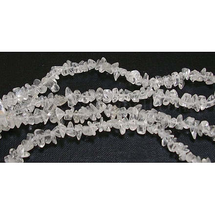 Astillas de cristal de cuarzo natural de hebras de abalorios X-F019-1