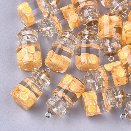 Pendentifs de bouteille en verre X-GLAA-T001-04B-1