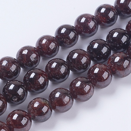 Natürlicher Granat Perlen Stränge G-F568-245-8mm-1