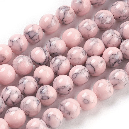 Chapelets de perles en turquoise synthétique TURQ-H038-6mm-XXS04-1