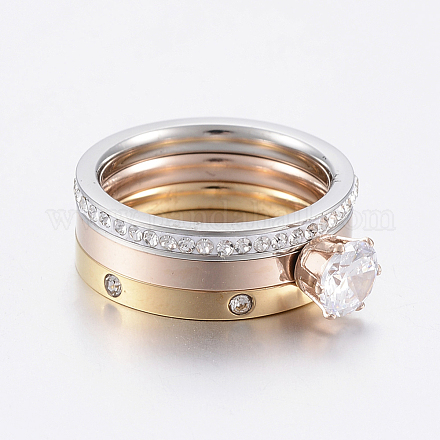 304 Stainless Steel Stackable Finger Ring Sets RJEW-P063-04-18mm-1
