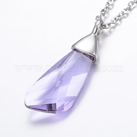 304 Stainless Steel Pendant Necklaces NJEW-G312-05A-1