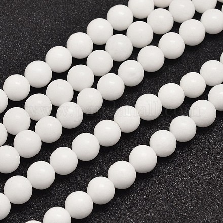 Chapelets de perles en jade de malaisie naturelle X-G-A146-8mm-B01-1