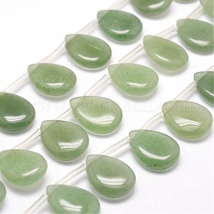 Natural Green Aventurine Beads Strands G-N0175-05-15x20mm-1