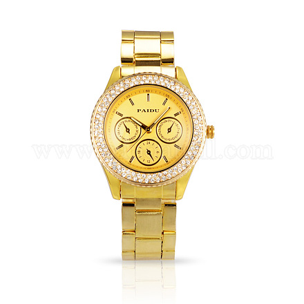 Saint Valentin Cadeaux dames montres unisexes or inoxydable STEE wristwatchl strass sertie de diamants montres à quartz WACH-N004-06-1