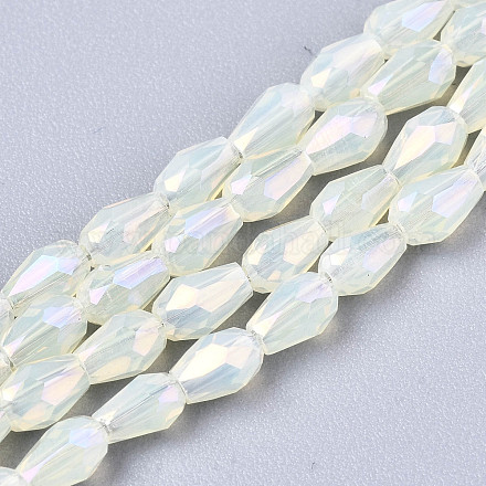 Electroplate Glass Beads Strands EGLA-S194-02A-C01-1