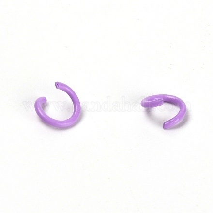 Baking Painted Metal Open Jump Rings FIND-TAC0001-24F-1