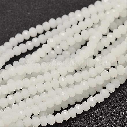 Chapelets de perles en rondelles facettées en verre X-GLAA-I033-4mm-03-1