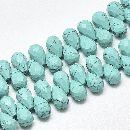 Chapelets de perles en turquoise synthétique G-S357-C01-16-1