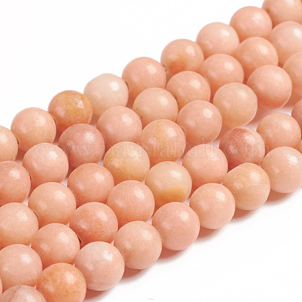 Chapelets de perles en aventurine rose naturel G-P257-05A-8mm-1