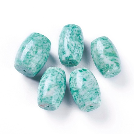 Perles de jaspe tache verte naturelle G-L510-07A-1