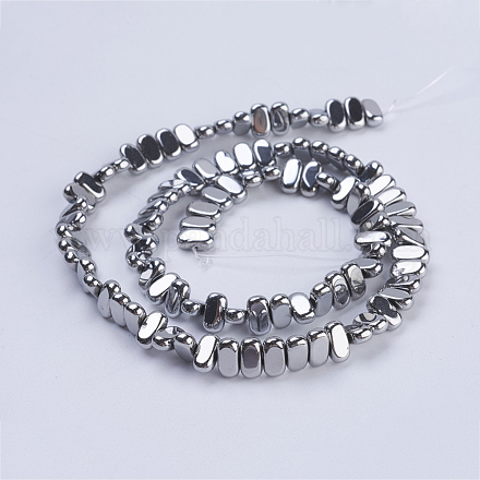 Electroplate Non-magnetic Synthetic Hematite Beads Strands G-J382-4x8x2mm-A06-1