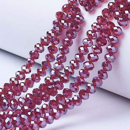 Chapelets de perles en verre électroplaqué EGLA-A034-T2mm-A02-1