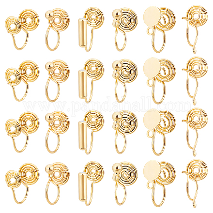 Pierced Earring Converter 6 Pair - Gold