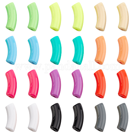 Nbeads 72 Stück 12 Farben undurchsichtige Acrylperlen MACR-NB0001-16-1