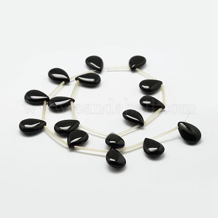 Fili di perline di onice nero naturale G-F418-05-1