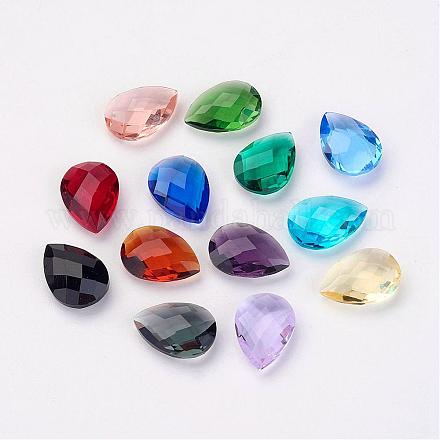 Facettierte k9 glass pointed back cabochons RGLA-P015-1