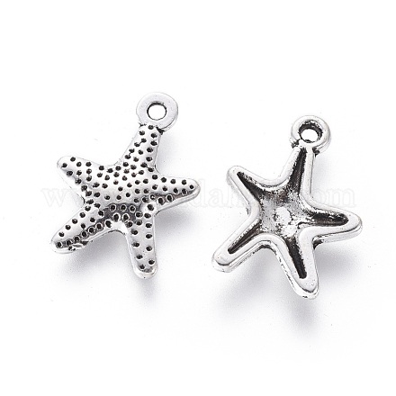 Tibetan Style Alloy Starfish/Sea Stars Charms LF0463Y-NF-1
