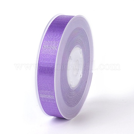 両面ポリエステルサテンリボン  メタリックシルバーカラー  青紫色  5/8インチ（16mm）  約100ヤード/ロール（91.44メートル/ロール） SRIB-P012-A06-16mm-1