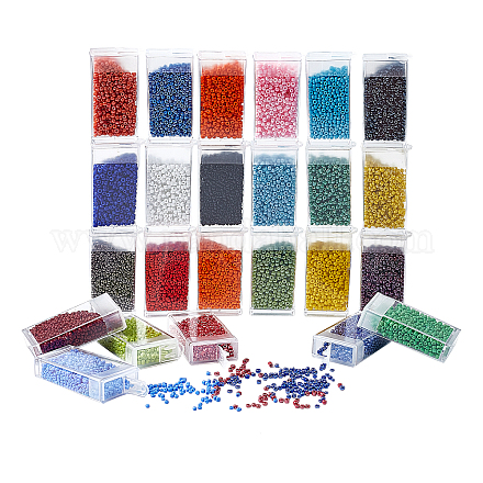 Cuentas de semillas de vidrio opaco pandahall SEED-PH0012-29-2mm-1