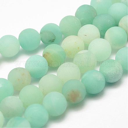 Chapelets de perles en amazonite naturel G-G684-03-8mm-1