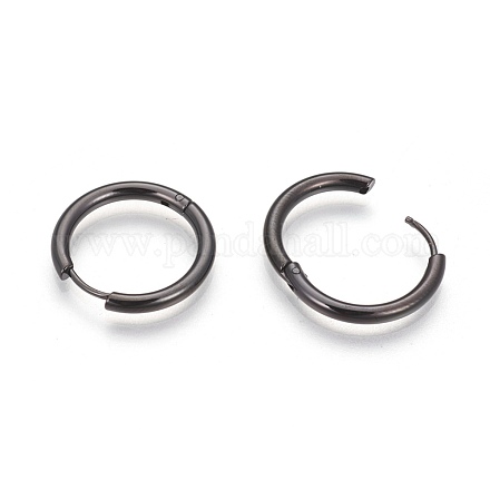 304 Stainless Steel Hoop Earrings EJEW-P177-B-16-1