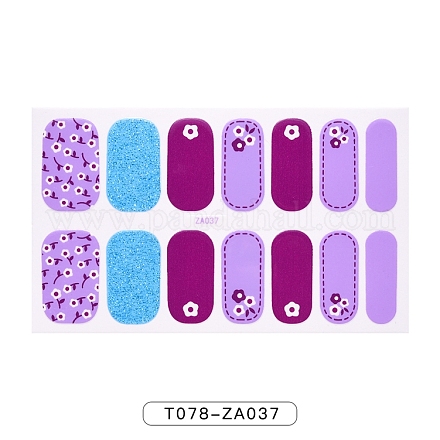 Adesivi per smalto per unghie con stampa floreale leopardata di frutta MRMJ-T078-ZA037-1