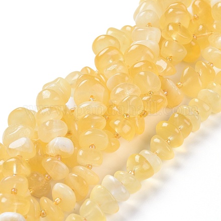 Fili di perline di calcite naturale al miele G-L505-37-1
