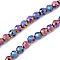 Electroplate Synthetic Magnetic Hematite Beads Strands, Faceted, Round, Rainbow Plated, 3.5x3mm, Hole: 0.9mm, about 120~122pcs/strand, 15.16~15.35''(38.5~39cm)