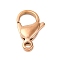 316 Stainless Steel Lobster Claw Clasps, Rose Gold, 23x14x6mm, Hole: 3mm