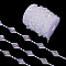 Rhombus Acrylic Rhinestone Beaded Trim, Party Decoration, Crystal AB, 23~25x12~13x6~7mm, about 21.87 Yards(20m)/Roll