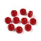 Opaque Solid Color Glass Beads, Flat Round, FireBrick, 6~6.5x3mm, Hole: 1.2~1.6mm, , about 214pcs/50g