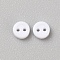 Resin Tiny Button, Micro Buttons, Sewing Buttons, 2-Hole Garment Accessories, White, 3x1mm, Hole: 0.5mm