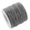 Waxed Cotton Thread Cords, Gray, 1mm, about 10.93 yards(10m)/roll