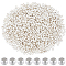 2000Pcs Brass Crimp Beads, Cadmium Free & Lead Free, Rondelle, Silver, 2x1.2mm