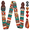 1 Set Guitar Accessory Set, with Polyester & PU Leather Strap, Microfiber & Iron Neck Strap, Silicone Strap Buckle, Plastic Guitar Picks, 80~137cm, 50mm, 7pcs/set