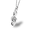 Non-Tarnish Musical Note Shape Stainless Steel Pendant Necklaces, Urn Ashes Necklaces, Stainless Steel Color, no size