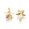 304 Stainless Steel Pendants, Five-Pointed Star, Golden, 15x12x4mm, Hole: 1mm
