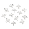 Tibetan Style Alloy Pendants, Lead Free and Cadmium Free, Mistletoe/Holly Leaf For Christmas, Silver, 14x12.5x2.5mm, hole: 2mm, about 1380pcs/1000g